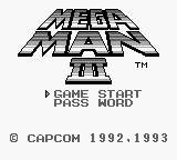 Mega Man 3 title screen for GameBoy